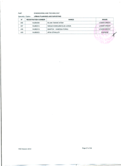 Fie/~ : ENGINEERING AND TECHNOLOGY Speciality / Option