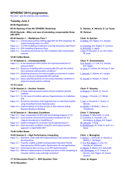 detailed program - 9th SPHERIC International Workshop