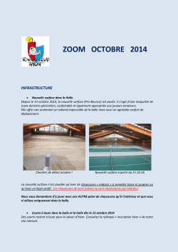 ZOOM OCTOBRE 2014 - Tennis Club Nyon