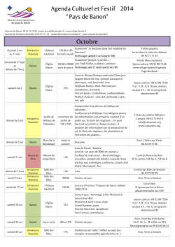 Dowmload the timetable - October/November