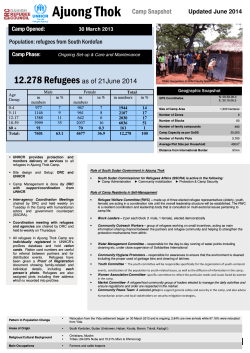 Ajoung Thok refugee camp profile, June 2014