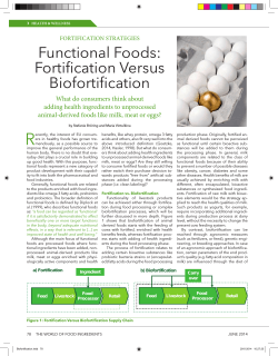 Functional Foods: Fortification Versus Biofortification