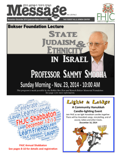 November-December 2014 - Forest Hills Jewish Center
