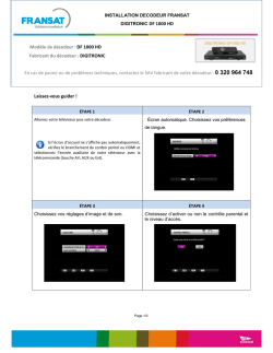 DIGITRONIC DF 1000 HD_INSTALLATION