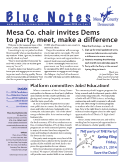 mesa dems newsltr.indd - Mesa County Democrats