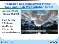 Prediction and Reanalysis of the Flood and High Precipitation Event