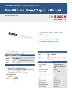 MS-LZS Flush-Mount Magnetic Contact