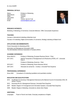 Dr. Anis CHARFI PERSONAL DETAILS Status