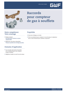 Raccords pour compteur de gaz à soufflets