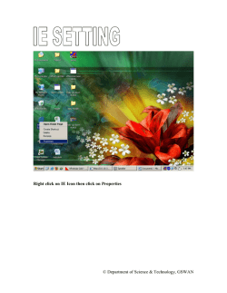 Web Browser Settings for GSWAN