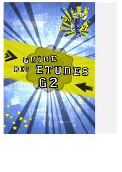 Guide des &eacute;tudes G2