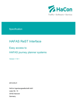 HAFAS ReST Interface