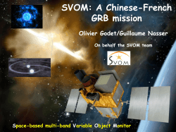 SVOM: A Chinese-French GRB mission SVOM: A Chinese