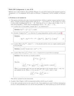 Math 303 Assignment 4, out of 25