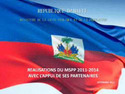 Grandes r&eacute;alisations du MSPP 2011 &ndash; 2014 Tome 2