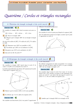 Quatrième / Cercles et triangles rectangles