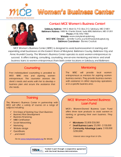 Training Counseling MCE Women