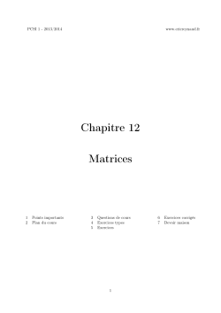 Chapitre 12 Matrices