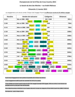 Informations-horaires - Saint Brice Athlétisme