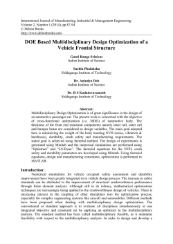 DOE Based Multidisciplinary Design Optimization of