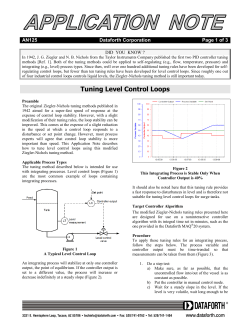 Tuning Level Control Loops