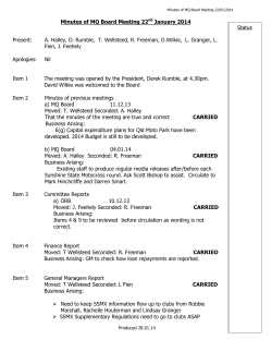 Minutes of MAQ Executive Meeting 21 June 2000
