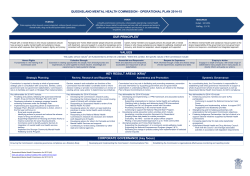 QMHC Operational Plan Overview 2014-15
