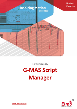 G-MAS Script Manager - Elmo Motion Control