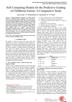 Soft Computing Models for the Predictive Grading of Childhood Autism