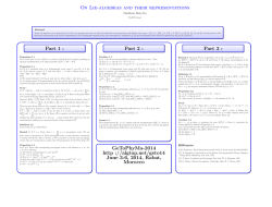 On Lie-algebras and their representations Part 1 : Part 2