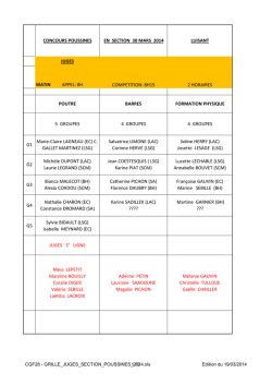Horaires Juges