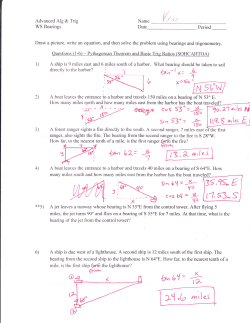 Bearings word problems KEY