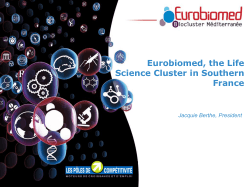 Eurobiomed, the Life Science Cluster in Southern France