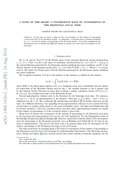 arXiv:1408.1426v2 [math.PR] 24 Aug 2014