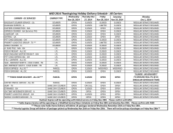 2014 MSD Thanksgiving Carrier Schedule.xlsx