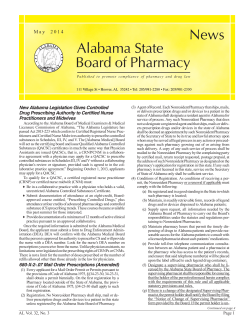 May 2014 - Alabama Board of Pharmacy