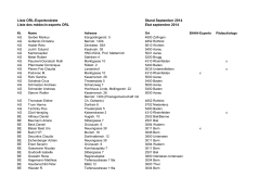 Liste ORL-Expertenärzte Stand September 2014 Liste des