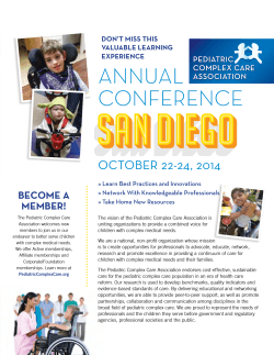 Conference Invite 2014 - Pediatric Complex Care Association