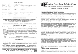 Mercredi 8 - Paroisse de Saint