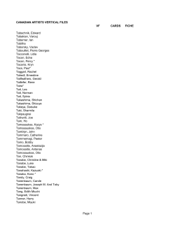 Download Letter T of the Canadian Artists Files, Revised 2014 PDF