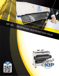KIP 700 - EXCEPTIONAL MULTIFUNCTION VALUE