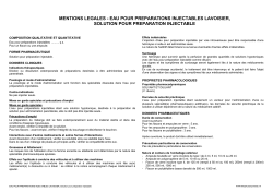 Mentions légales pour Eau P.P.I. Ampoule plastique (PDF