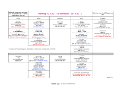 Planning M2 AAG - 1er semestre - 2014-2015