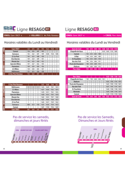 Horaires ligne RESAGO 1 2 3