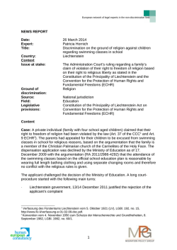 Discrimination on the ground of religion against children regarding