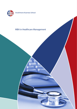 MBA healthcare management brochure