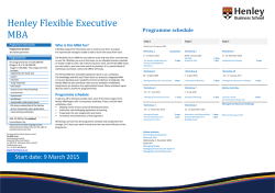Henley Flexible Executive MBA