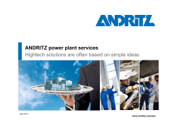 Andritz Power Plant Service