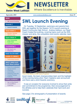NEWSLETTER - Swim West Lothian