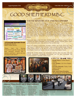 GSMBC Newsletter - Good Shepherd MBC